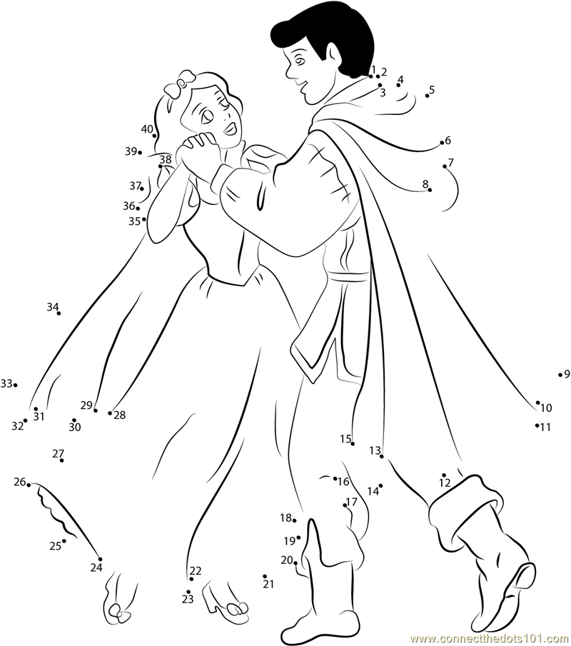 Princess Snow White with Prince Dancing