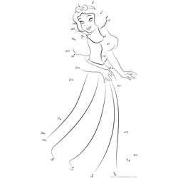 Disney Princess Snow White Dot to Dot Worksheet