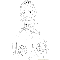 Sofia the First Home Masthead Dot to Dot Worksheet