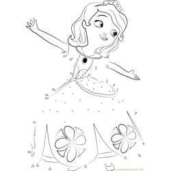 Sofia the First Dot to Dot Worksheet