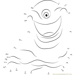 Alien Smiling Dot to Dot Worksheet