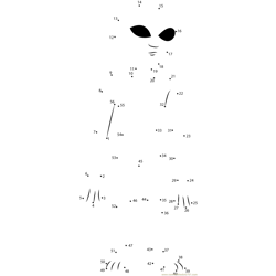 Alien Standing Dot to Dot Worksheet