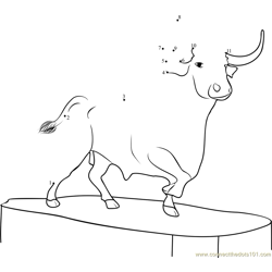 Bull Statue Ronda Dot to Dot Worksheet
