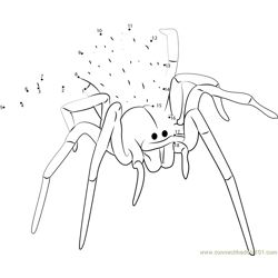 Blackhouse Spider (Australia) Dot to Dot Worksheet