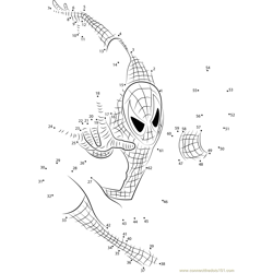 Spiderman Render Dot to Dot Worksheet