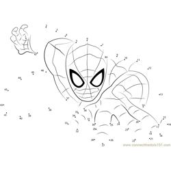 Spiderman the Superhero Dot to Dot Worksheet