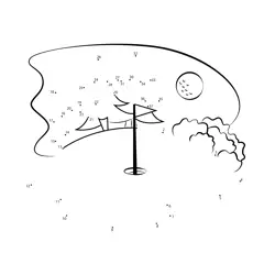 Golf Green Scene Challenge Dot to Dot Worksheet
