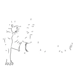 Gymnast Sculpture Number Quest Dot to Dot Worksheet