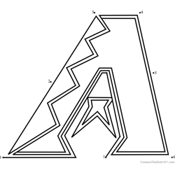 Arizona Diamondbacks Logo Dot to Dot Worksheet