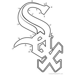 Chicago White Sox Logo Dot to Dot Worksheet