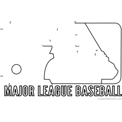 MLB Logo Dot to Dot Worksheet