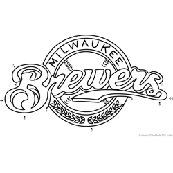 Milwaukee Brewers Logo Dot to Dot Worksheet