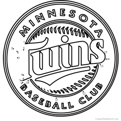 Minnesota Twins Logo Dot to Dot Worksheet