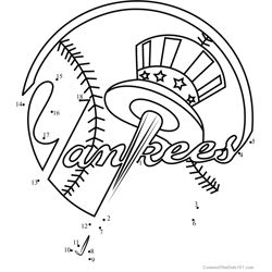 New York Yankees Logo Dot to Dot Worksheet