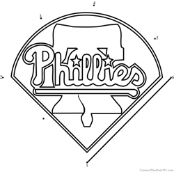 Philadelphia Phillies Logo Dot to Dot Worksheet