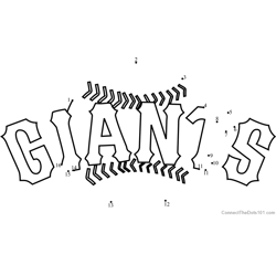 San Francisco Giants Logo Dot to Dot Worksheet