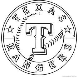 Texas Rangers Logo Dot to Dot Worksheet