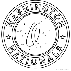 Washington Nationals Logo Dot to Dot Worksheet