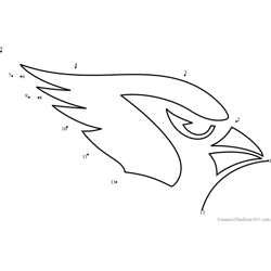 Arizona Cardinals Logo Dot to Dot Worksheet