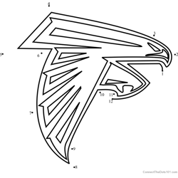 Atlanta Falcons Logo Dot to Dot Worksheet