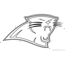 Carolina Panthers Logo Dot to Dot Worksheet