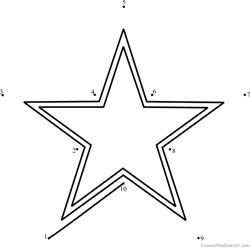 Dallas Cowboys Logo Dot to Dot Worksheet
