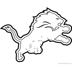 Detroit Lions Logos Dot to Dot Worksheet