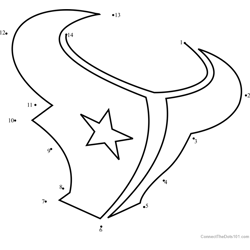 Houston Texans Logo Dot to Dot Worksheet