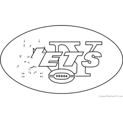 New York Jets Logo Dot to Dot Worksheet