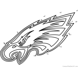 Philadelphia Eagles Logo Dot to Dot Worksheet