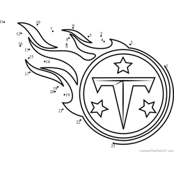Tennessee Titans Logo Dot to Dot Worksheet