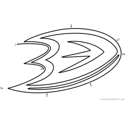 Anaheim Ducks Logo Dot to Dot Worksheet