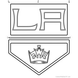 Los Angeles Kings Logo Dot to Dot Worksheet