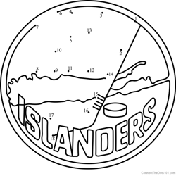 New York Islanders Logo Dot to Dot Worksheet