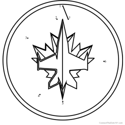 Winnipeg Jets Logo Dot to Dot Worksheet