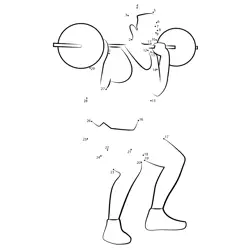 Weightlifting Strength Training Challenge Dot to Dot Worksheet