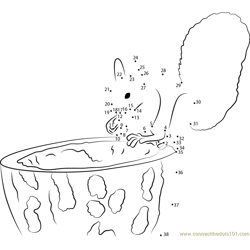 Forest Cute Squirrel Dot to Dot Worksheet