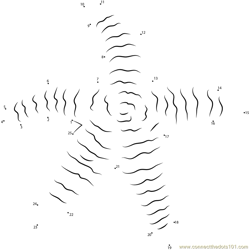 Giant Spined Starfish Dot to Dot Worksheet