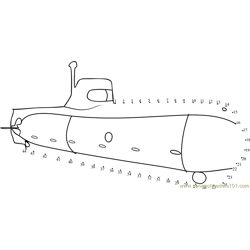 Submarine Dot to Dot Worksheet