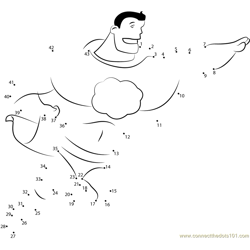 Superhero Flying Dot to Dot Worksheet