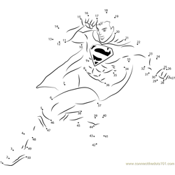 Superman by Amenoosa Dot to Dot Worksheet