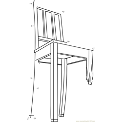 Broken Chair Sculpture in Geneva Switzerland Dot to Dot Worksheet