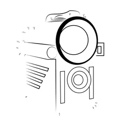 Vintage Press Camera Accessory Dot to Dot Worksheet