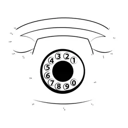 Vintage Rotary Phone Dial Dot to Dot Worksheet
