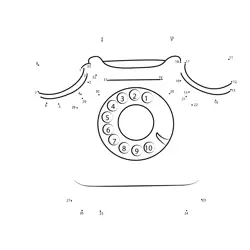Vintage Rotary Phone Fun Dot to Dot Worksheet