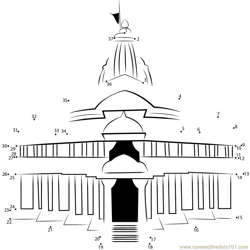 Dwarka Temple Dot to Dot Worksheet