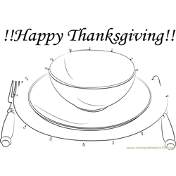 Family Dinners on Thanksgiving Day Dot to Dot Worksheet