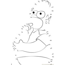The Simpsons Dot to Dot Worksheet