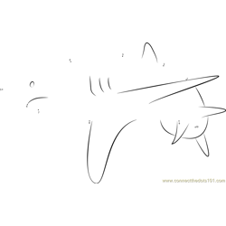 Pelagic Thresher Shark Dot to Dot Worksheet
