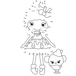 Anna Double Scoops Lalaloopsy Dot to Dot Worksheet